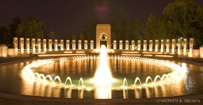 WWII Memorial at Night, World War II Memorial